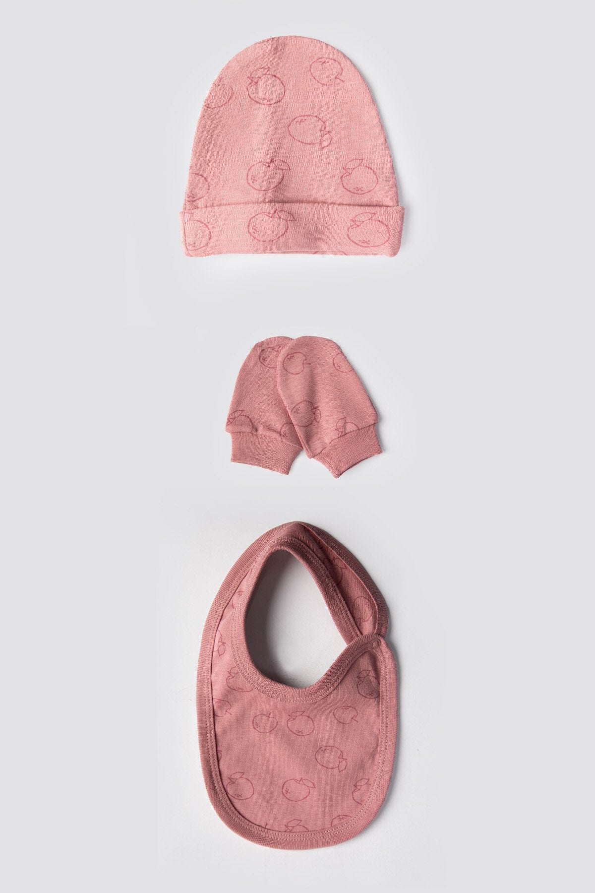 Elma Yenidoğan Hastane Çıkışı 5'li Zıbın Seti