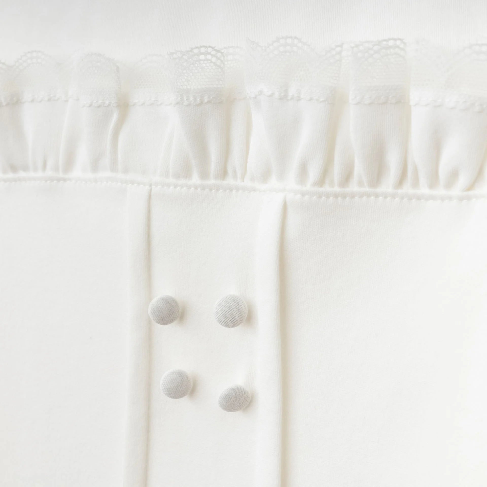 Elegant Dantel Detaylı Kız Bebek 10'lu Hastane Çıkışı - Ekru