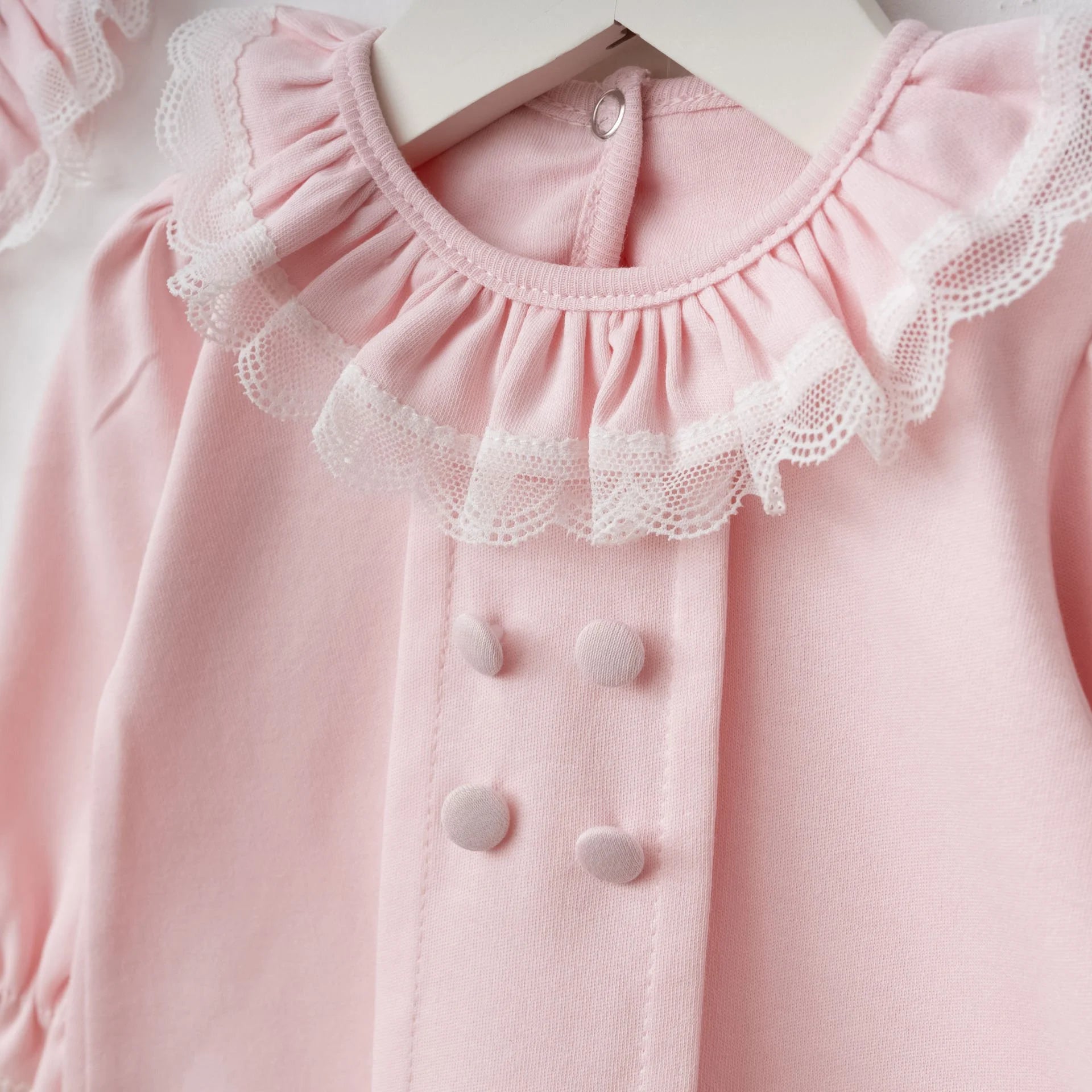 Elegant Dantel Detaylı Kız Bebek 10'lu Hastane Çıkışı - Pembe