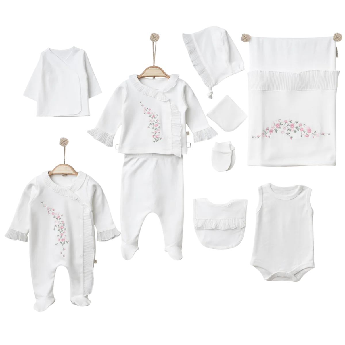 Flowers Dream Yenidoğan Kız Bebek 10lu Hastane Çıkış Seti