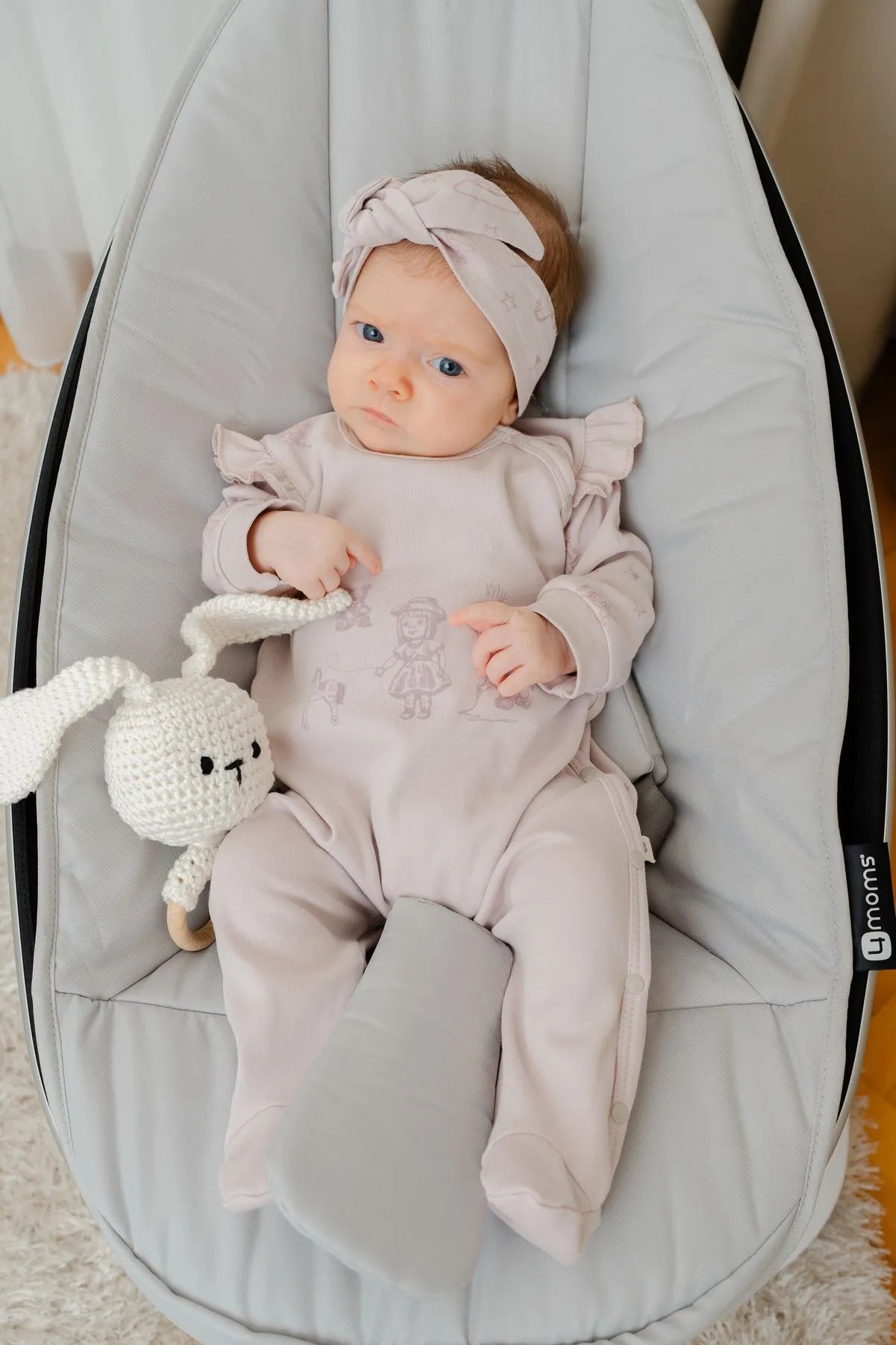 Little Girl Kız Bebek Tulum ve Toka - Lila