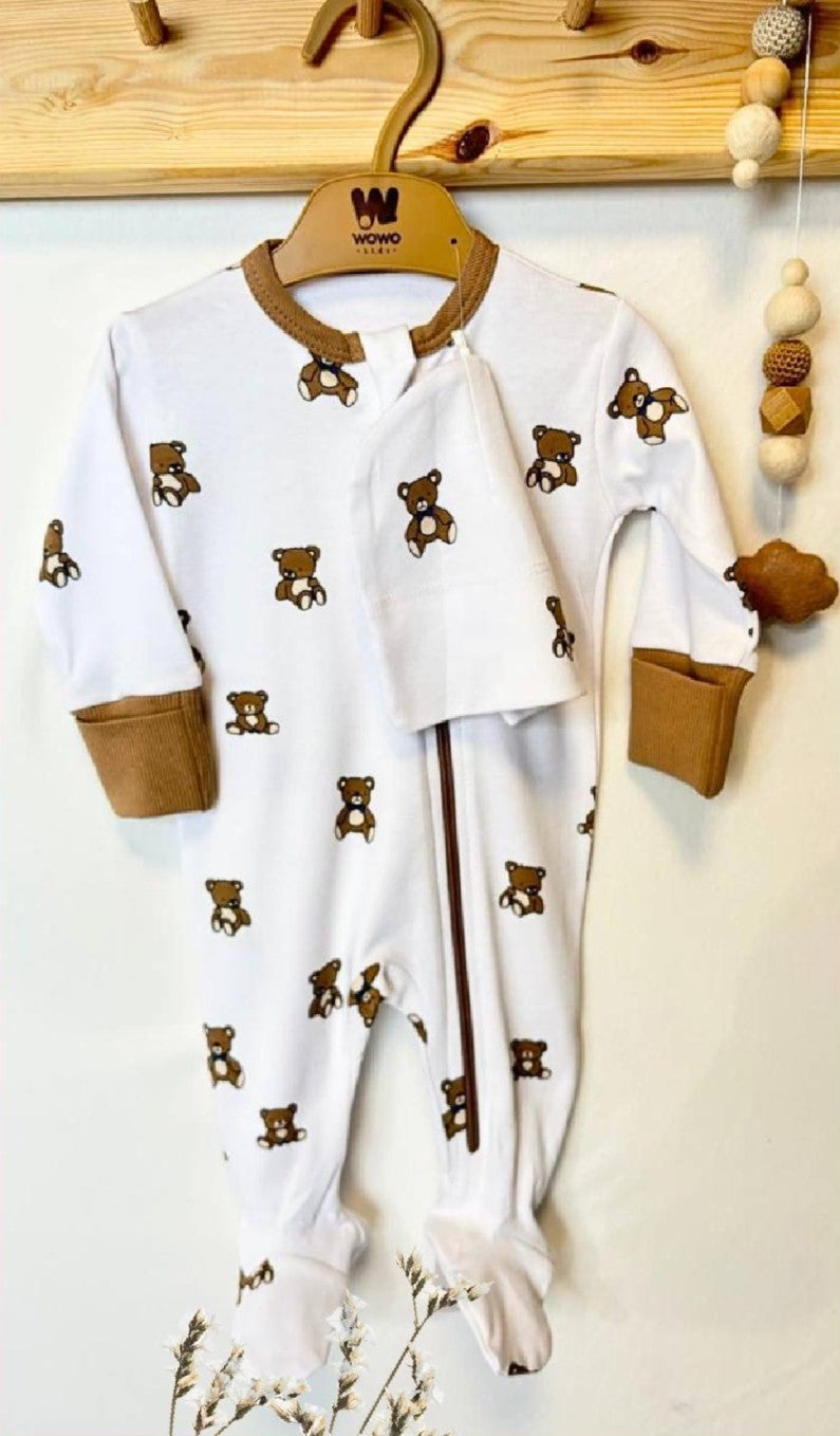 Bear Love Üçlü Bebek Tulum Seti