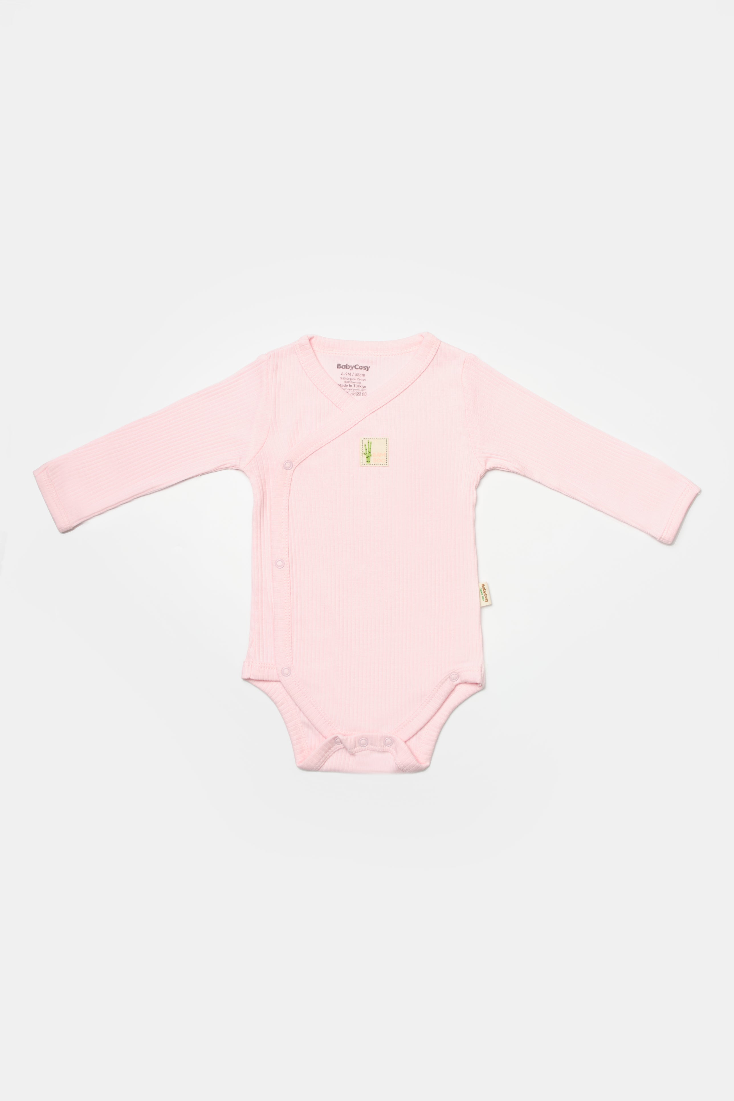 Happy Baby Organik Bambu Fitilli Kız Bebek 4'lü Set - Açık Pembe