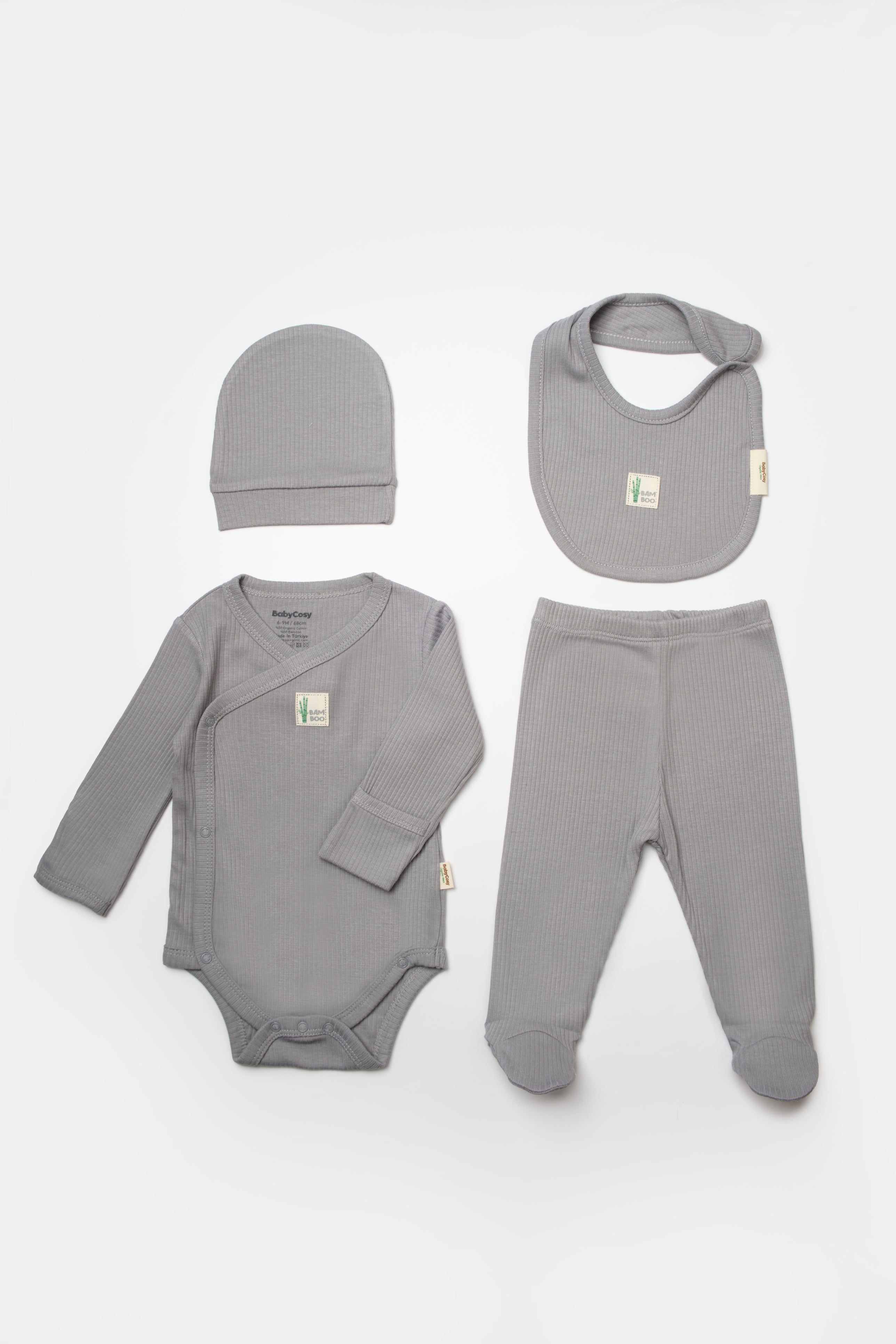 Happy Baby Organik Bambu Fitilli Bebek 4'lü Set