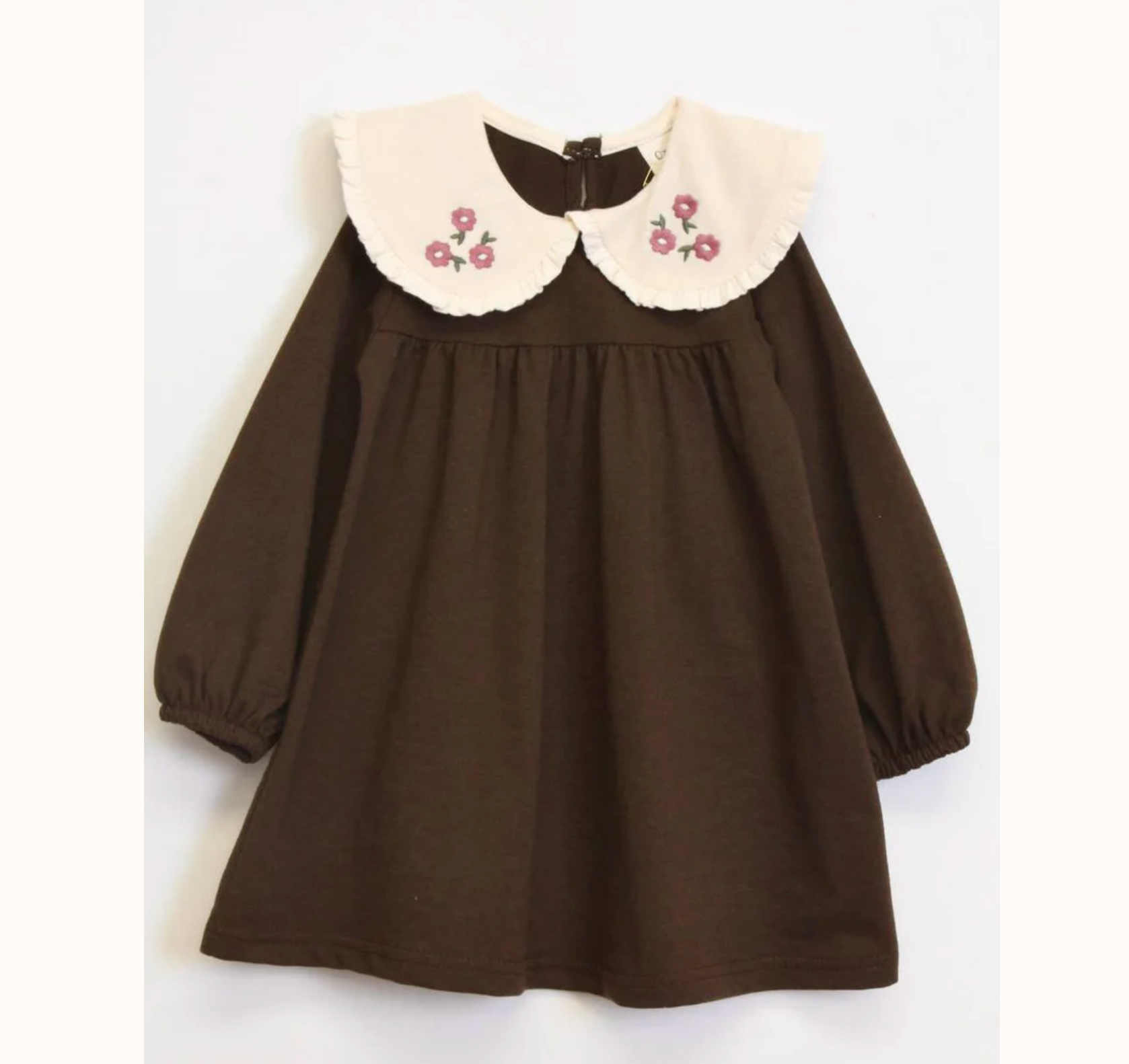Flowers Kız Çocuk Yakalı Elbise