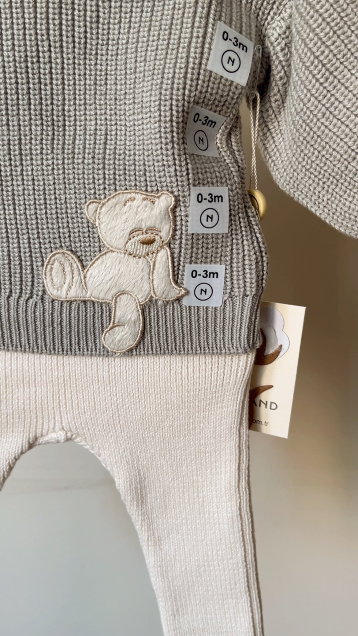 Bear Erkek Bebek Triko Alt Üst Takım