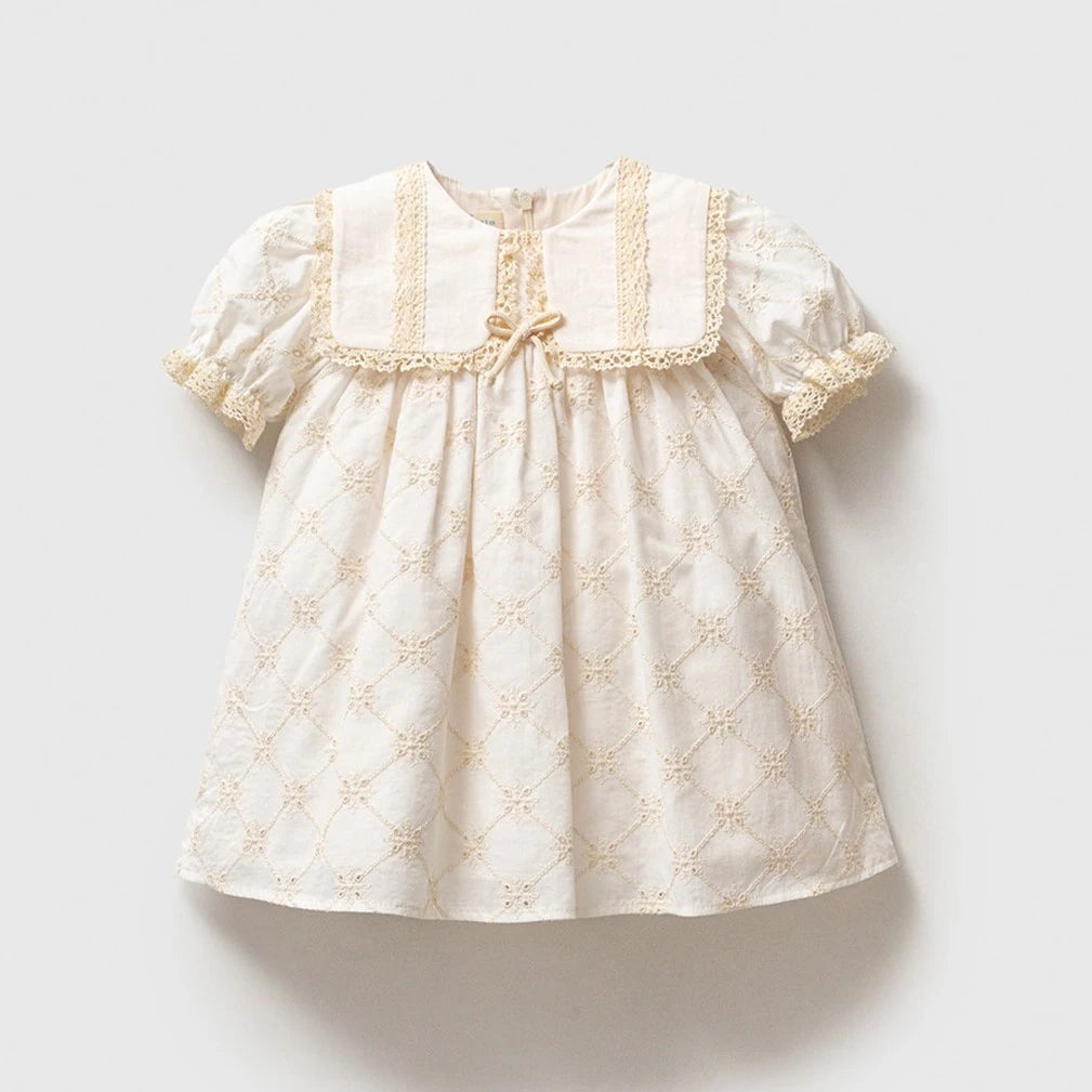 Lily Fisto Detaylı Brodeli Kız Bebek Elbise