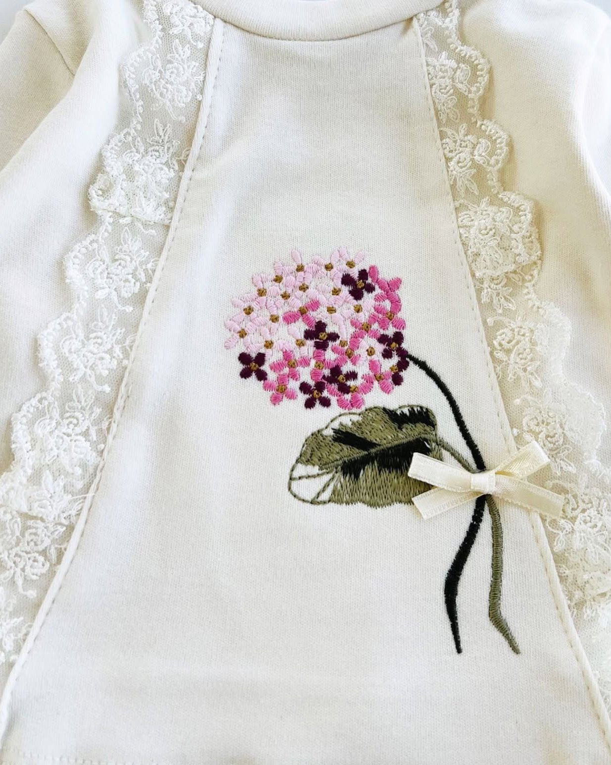 Çiçek Nakışlı Yenidoğan Kız Bebek 10lu Hastane Çıkış Seti