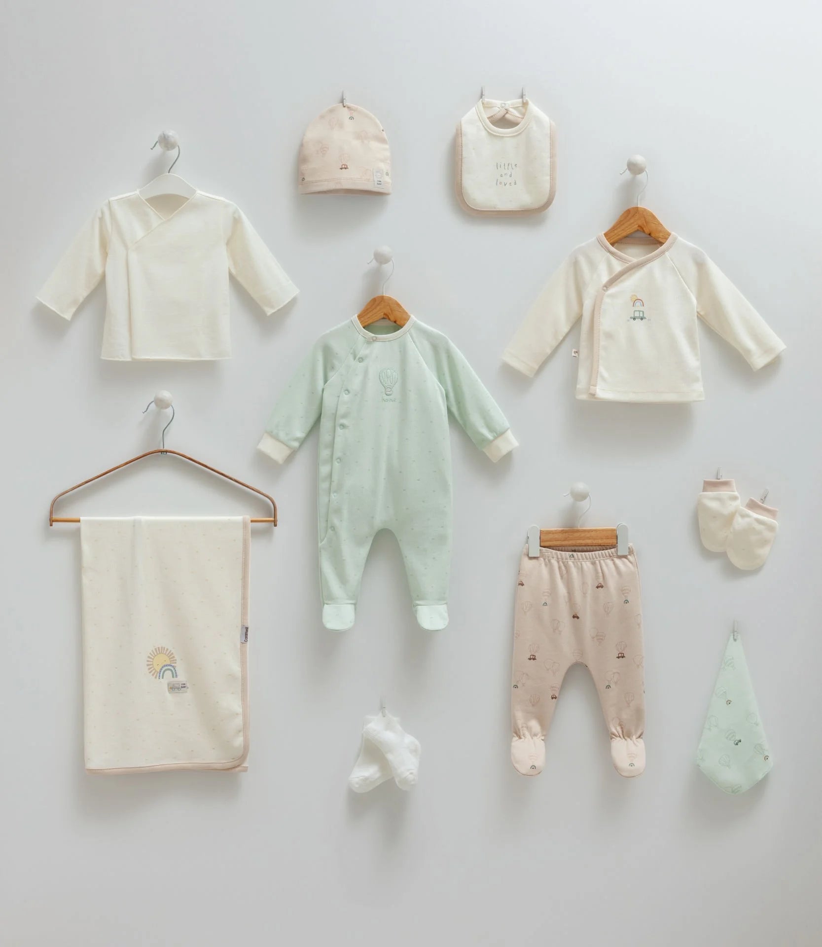 Flying Car Erkek Bebek 10'lu Hastane Çıkışı - Yeşil