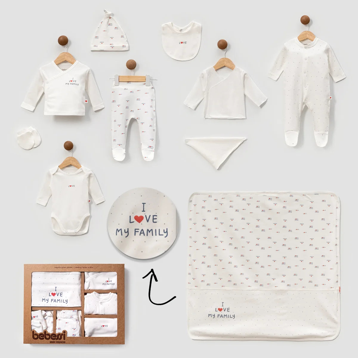 Love My Family Unisex Bebek 10'lu Hastane Çıkışı