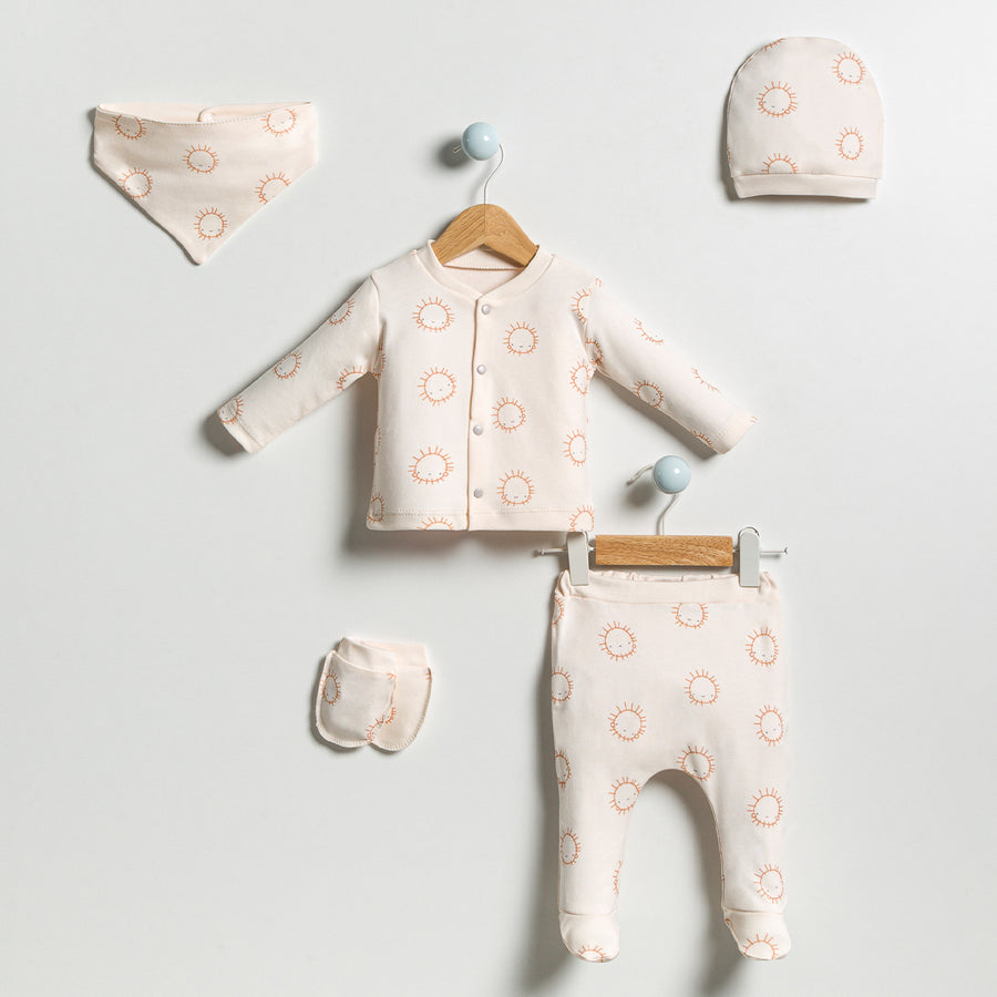 Sun Baby Erkek Bebek Hastane Çıkışı 5'li Set
