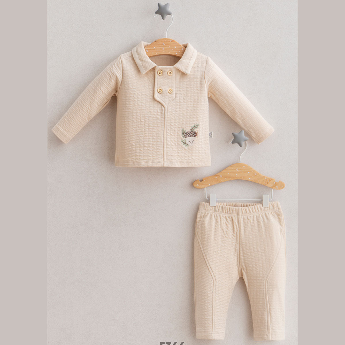 In The Woods Erkek Bebek Alt Üst Takım - Krem