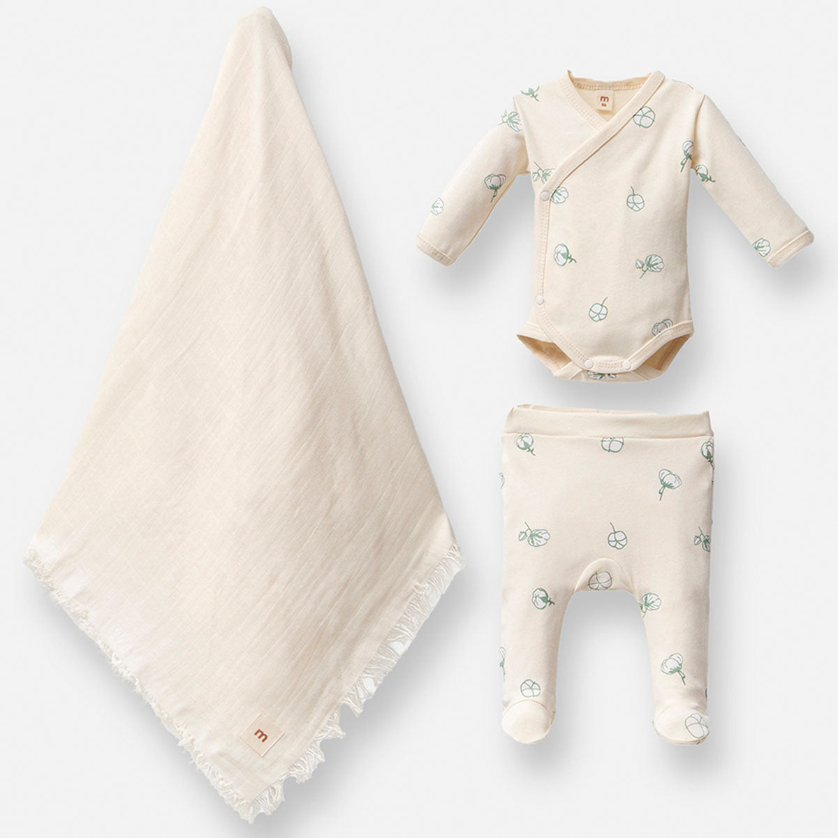 Cocoon Baby Battaniyeli 3'lü Set, Hastane Çıkışı - Yeşil