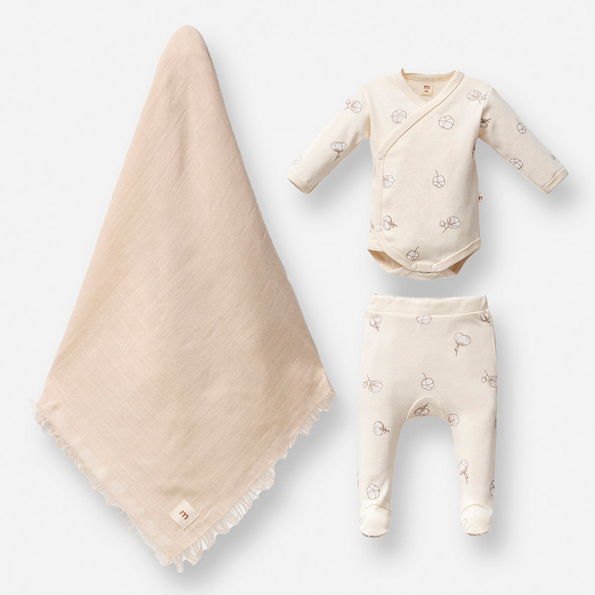 Cocoon Baby Battaniyeli 3'lü Set, Hastane Çıkışı - Yeşil