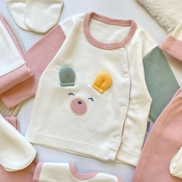 So Cute Kız Bebek 5'li Hastane Çıkışı Zıbın Seti