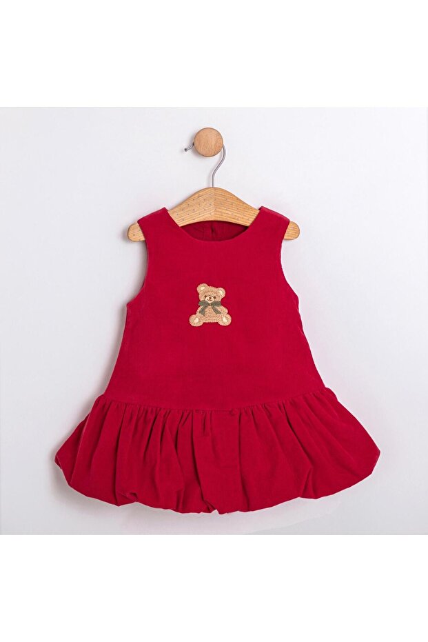 kız bebek ayıcıklı elbise