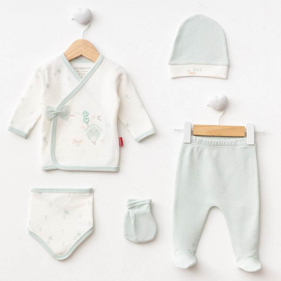 Heart Yenidoğan Kız Bebek 5li Hastane Çıkış Seti