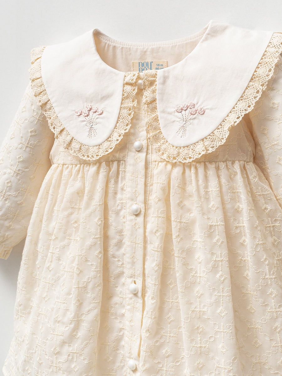 kız bebek yakalı elbise