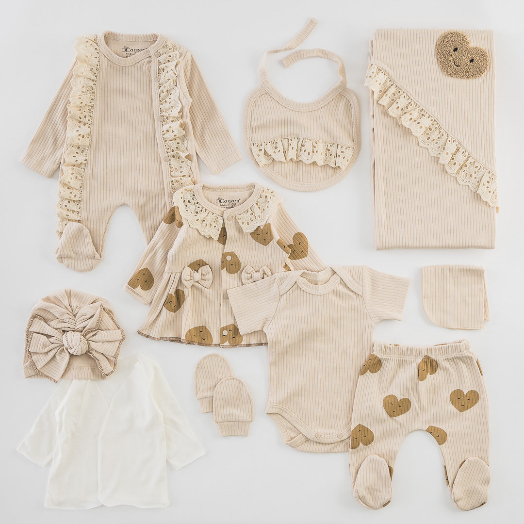 My Heart Kız Bebek Hastane Çıkışı 10'lu Zıbın Set