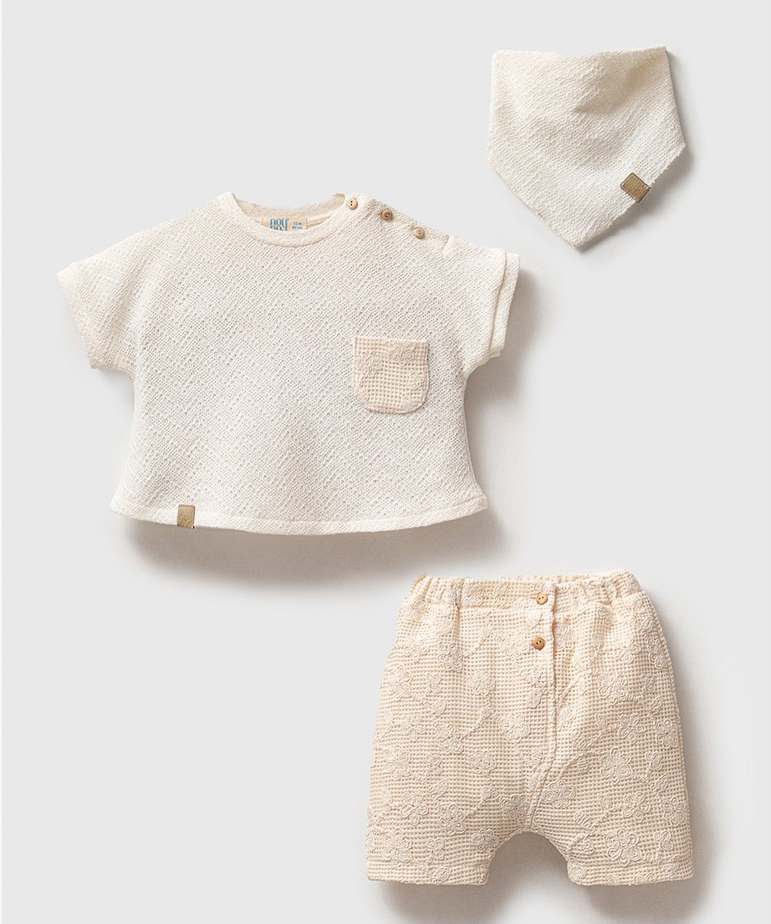 Örme Bluz Şortlu Kız Bebek Yazlık Takım