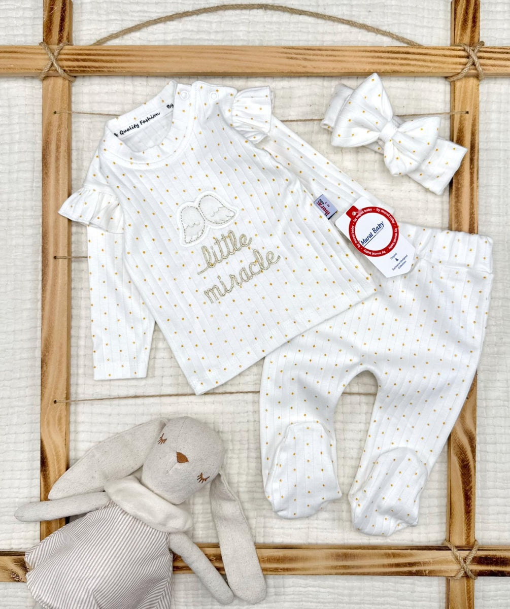 Little Miracle Kız Bebek Șapkalı Takım