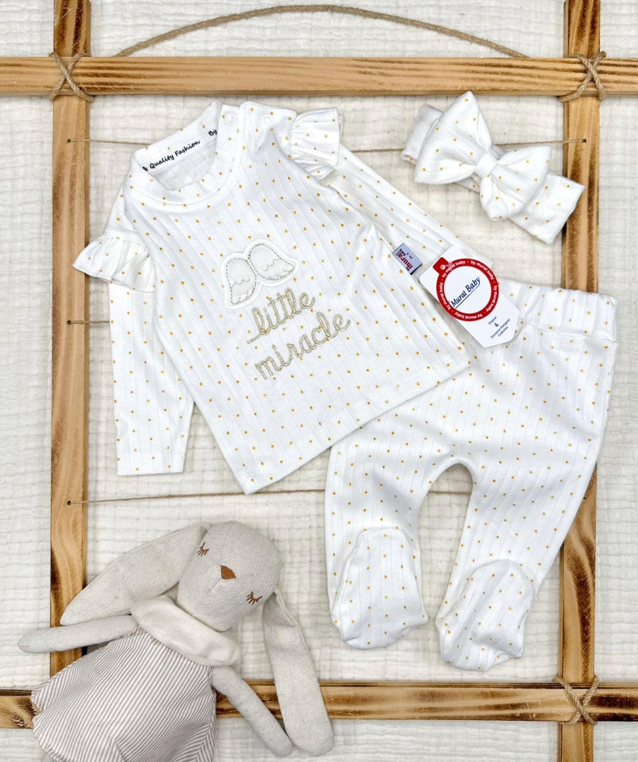 Little Miracle Kız Bebek Șapkalı Takım