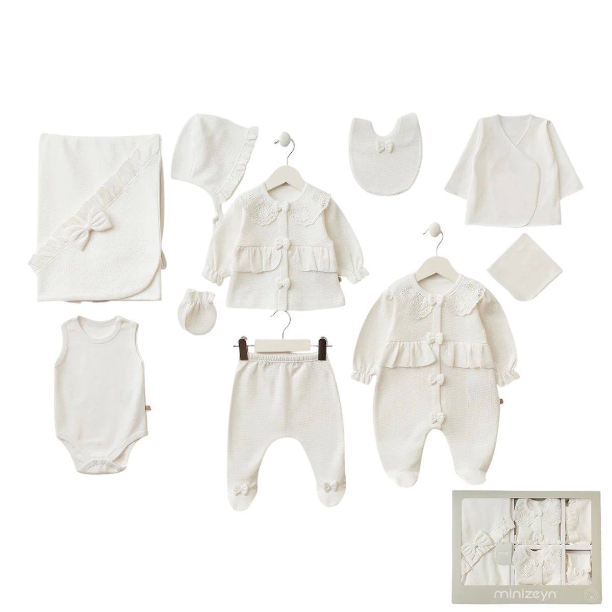 Dantel Yaka 10'lu Kız Bebek Hastane Çıkışı