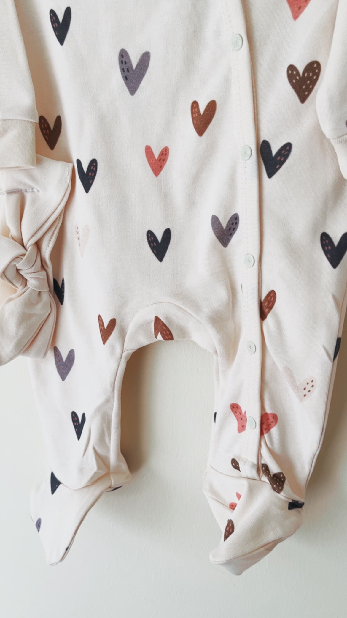 Heart Kız Bebek Tulum ve Toka Seti