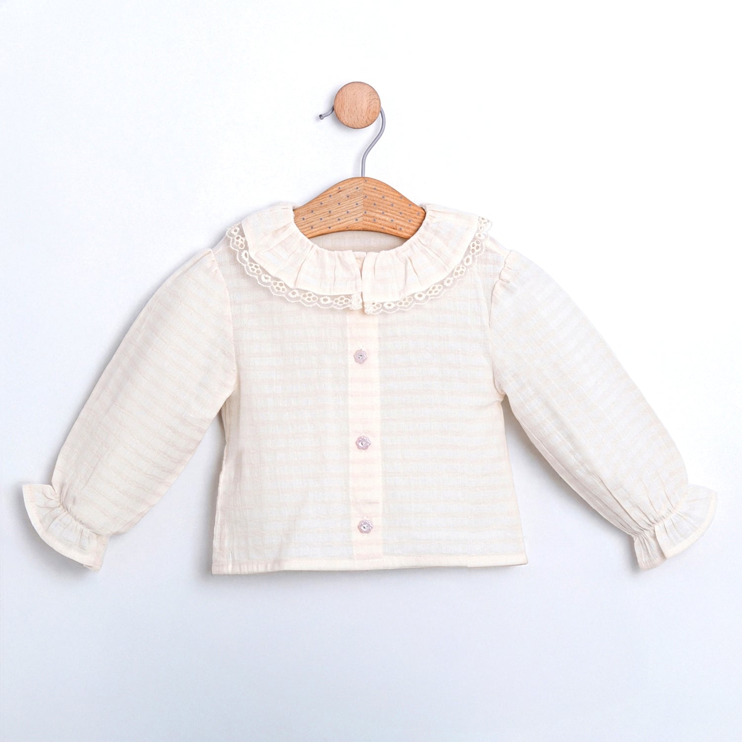 Amelie Kız Bebek Ekose Etek Gömlek Yelek Çanta 4lü Takım