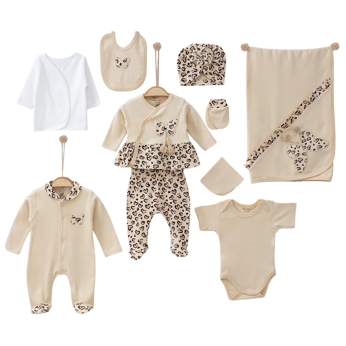 Leopar Desenli 10'lu Kız Bebek Hastane Çıkışı