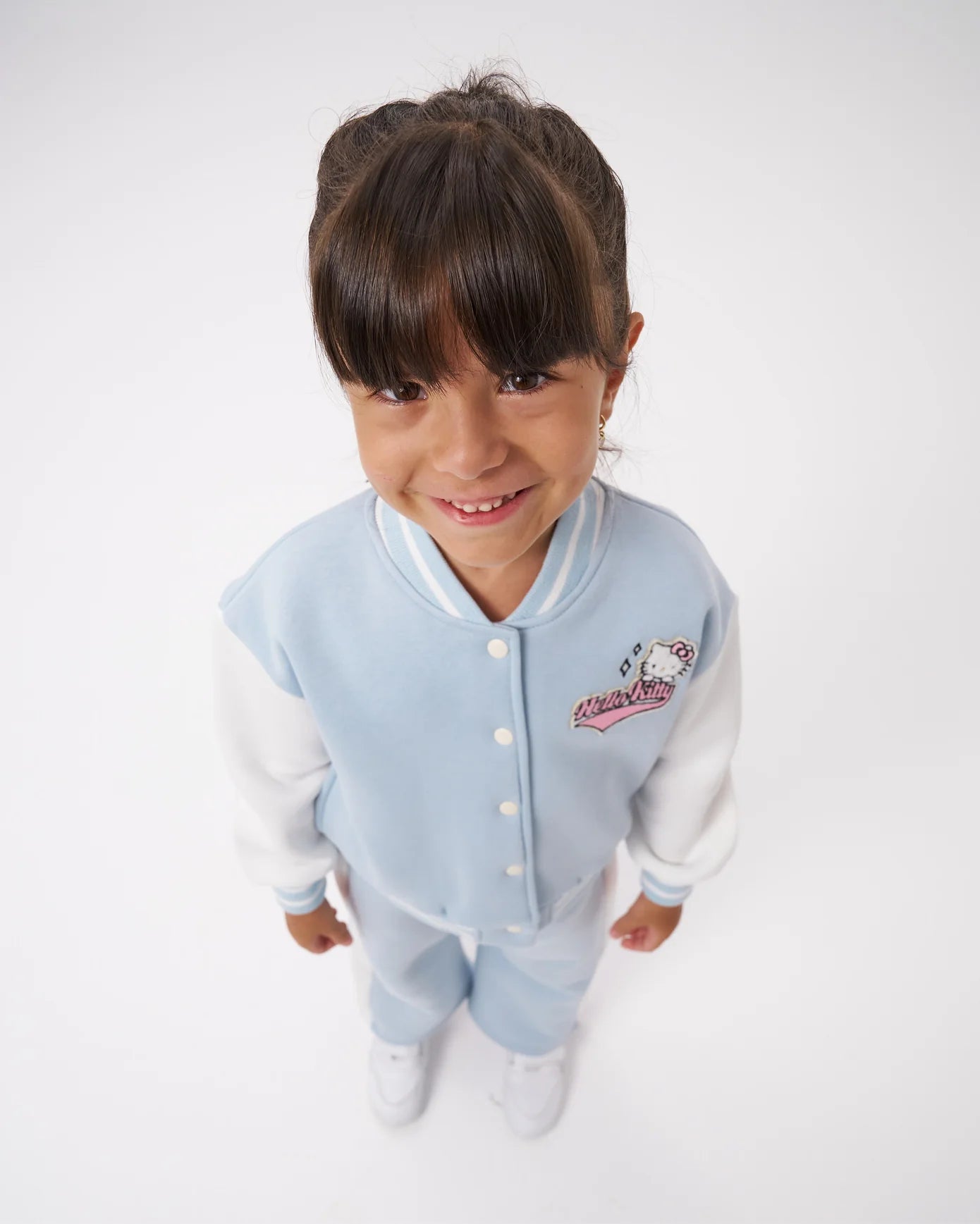 Hello Kitty Baskılı Kolej Ceketli Kız Çocuk Eşofman Takımı - Mavi