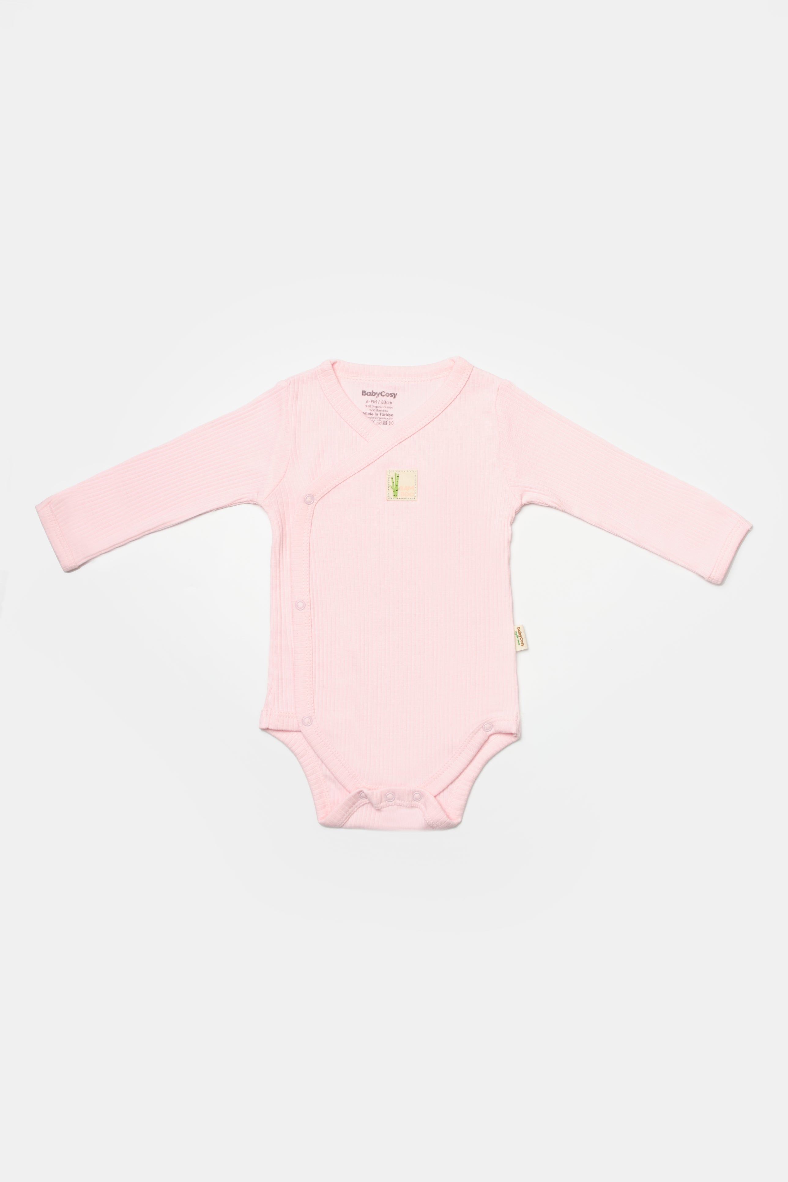 Happy Baby Organik Bambu Fitilli Kız Bebek 4'lü Set - Açık Pembe