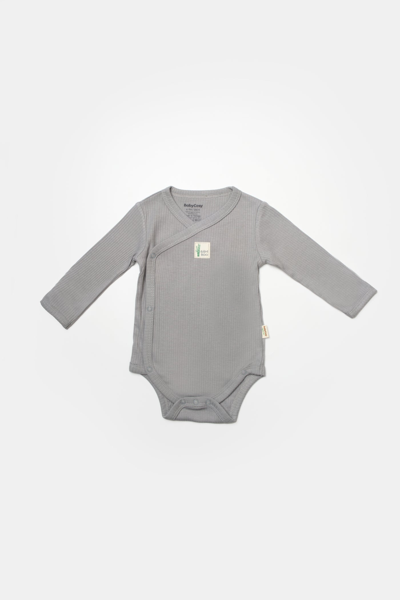 Happy Baby Organik Bambu Fitilli Erkek Bebek 4'lü Set - Gri