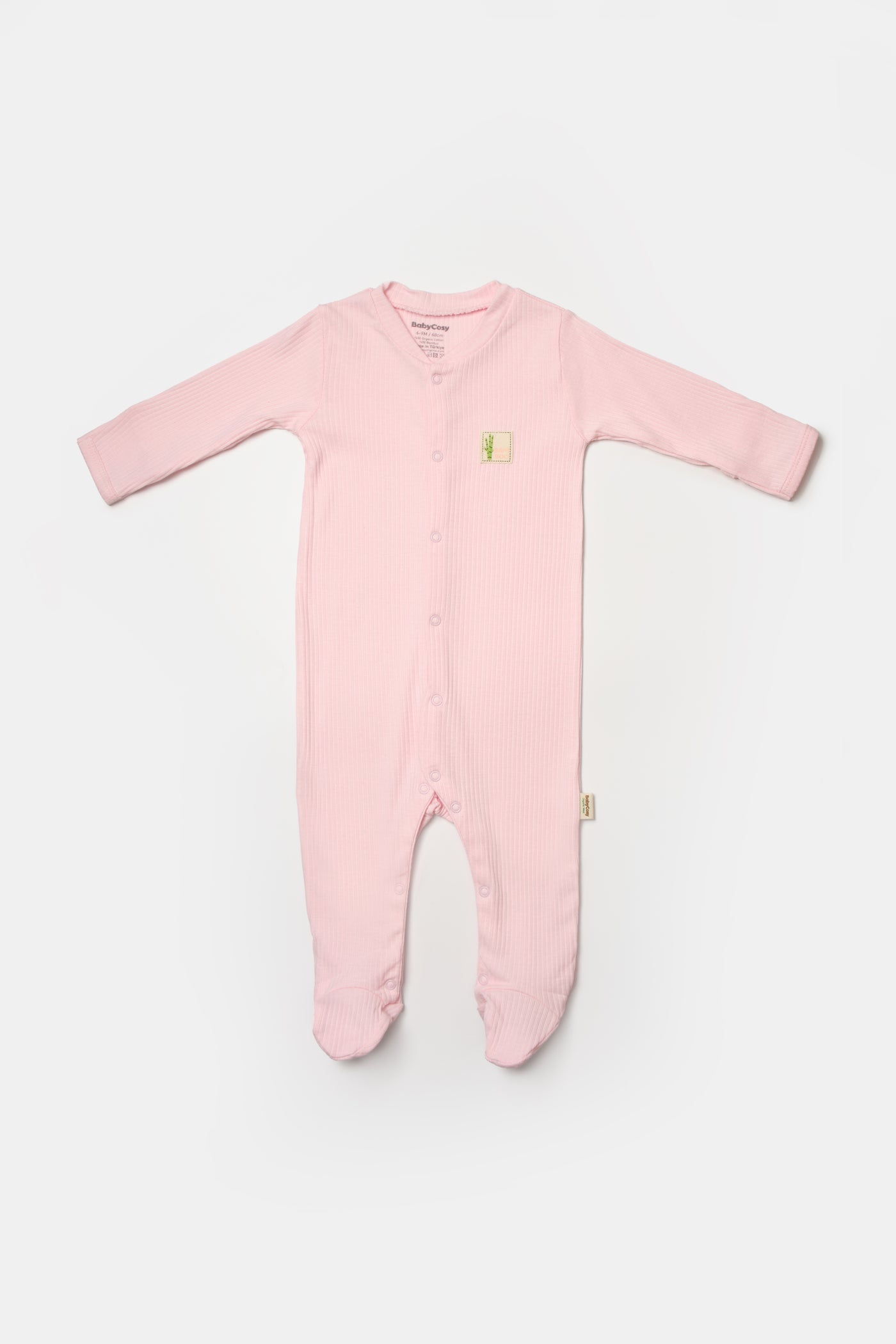 Pure Soft Organik Bambu Fitilli Bebek Tulumu Seti - Pembe