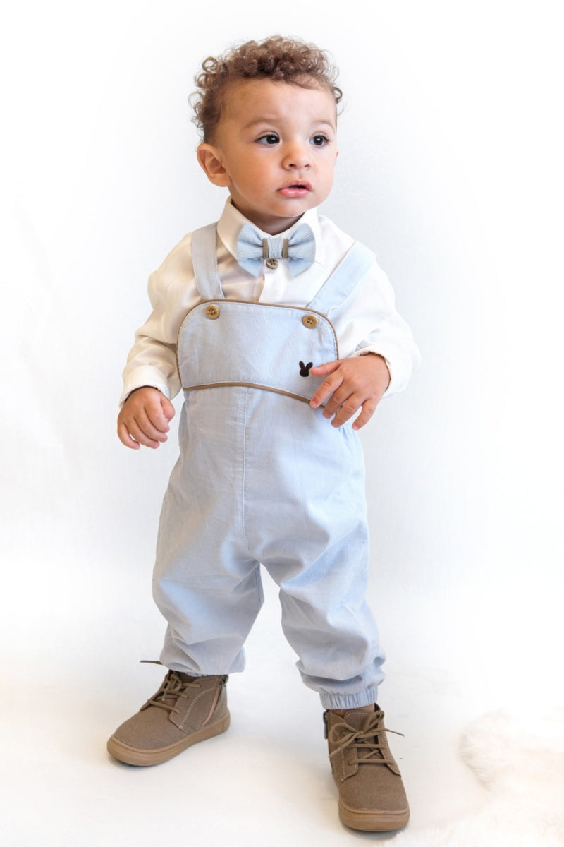 Petit Chic Gömlekli Papyonlu Erkek Bebek Salopet