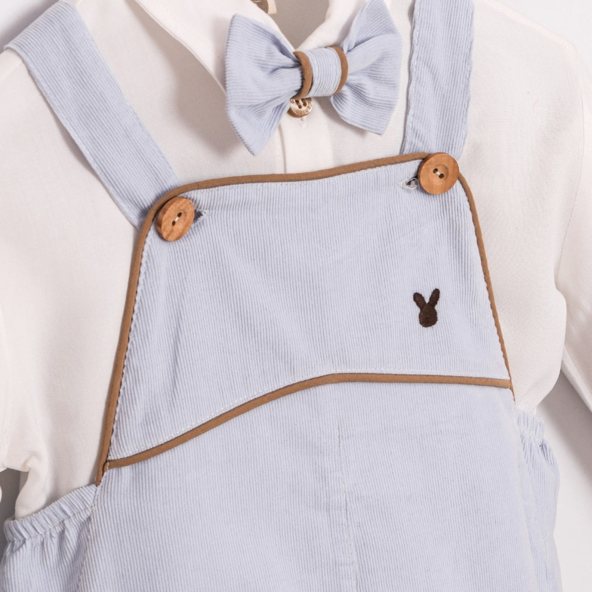 Petit Chic Gömlekli Papyonlu Erkek Bebek Salopet Takım