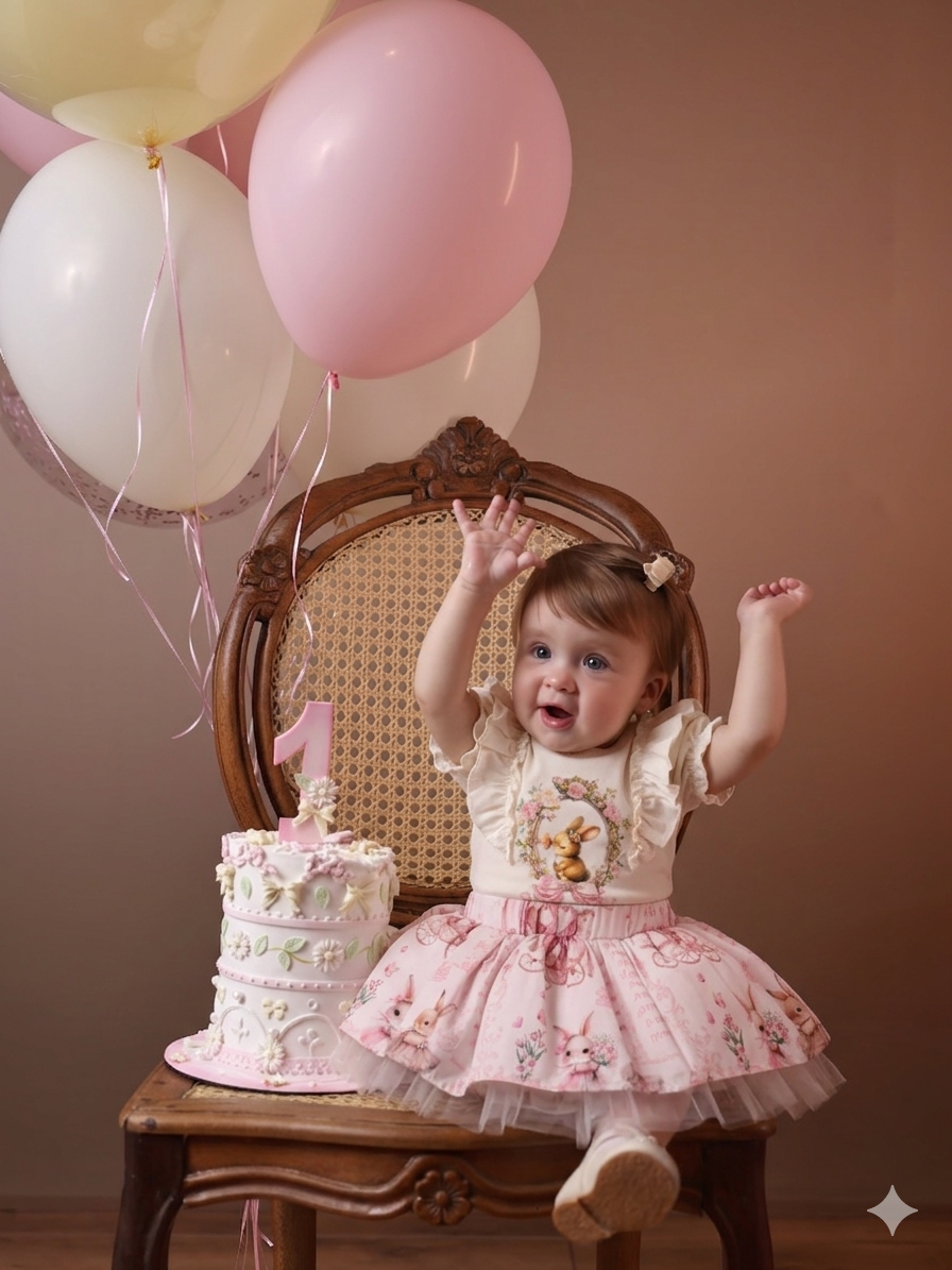 Pink Queen Kız Bebek Tişört Etek Takım