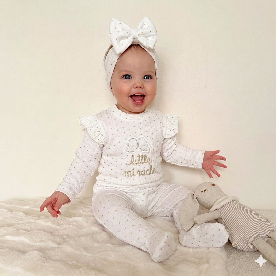 Little Miracle Kız Bebek Șapkalı Takım