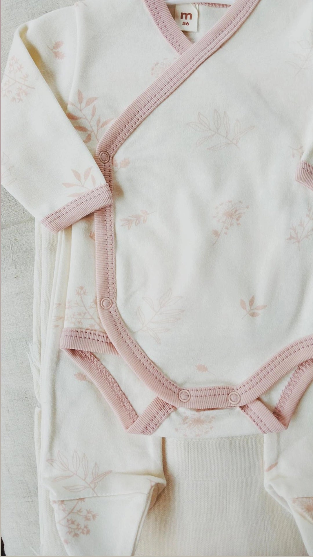 Leaf Baby Müslin Battaniyeli 3'lü Set, Hastane Çıkışı - Pembe