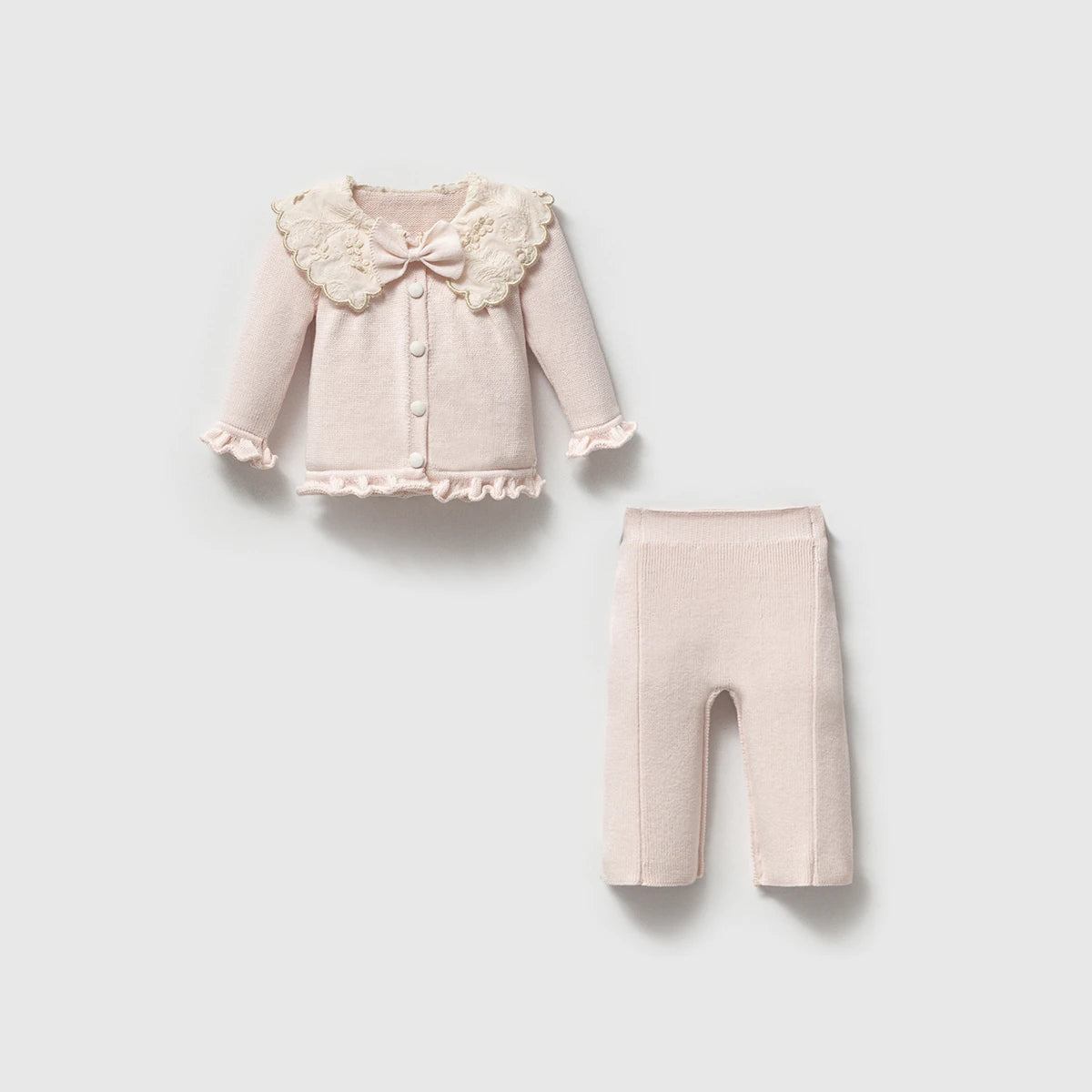 Lilya Kız Bebek Triko Alt Üst Takım 