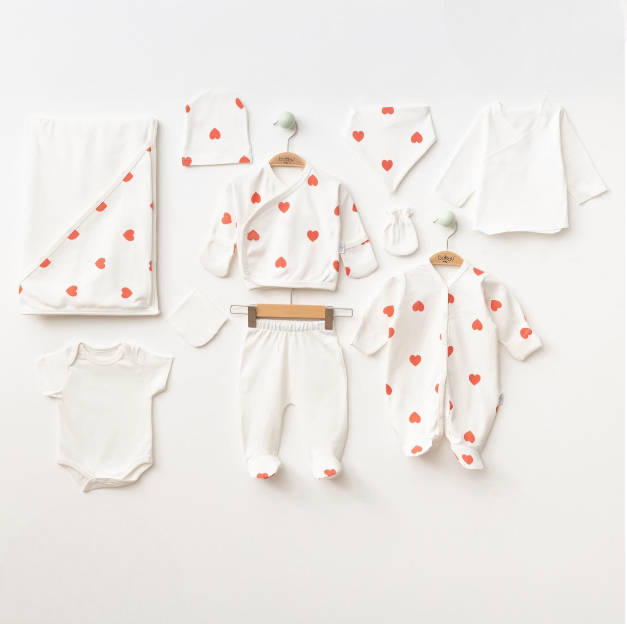 Love Kız Bebek 10'lu Hastane Çıkışı Zıbın Seti 