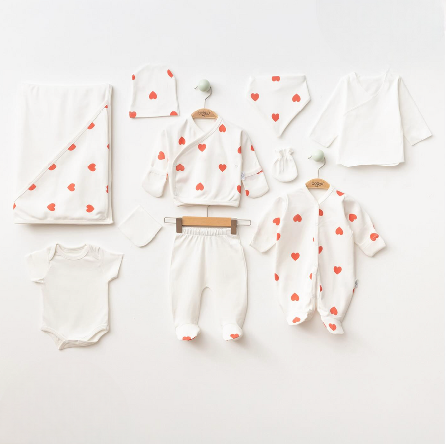 Love Kız Bebek 10'lu Hastane Çıkışı Zıbın Seti 