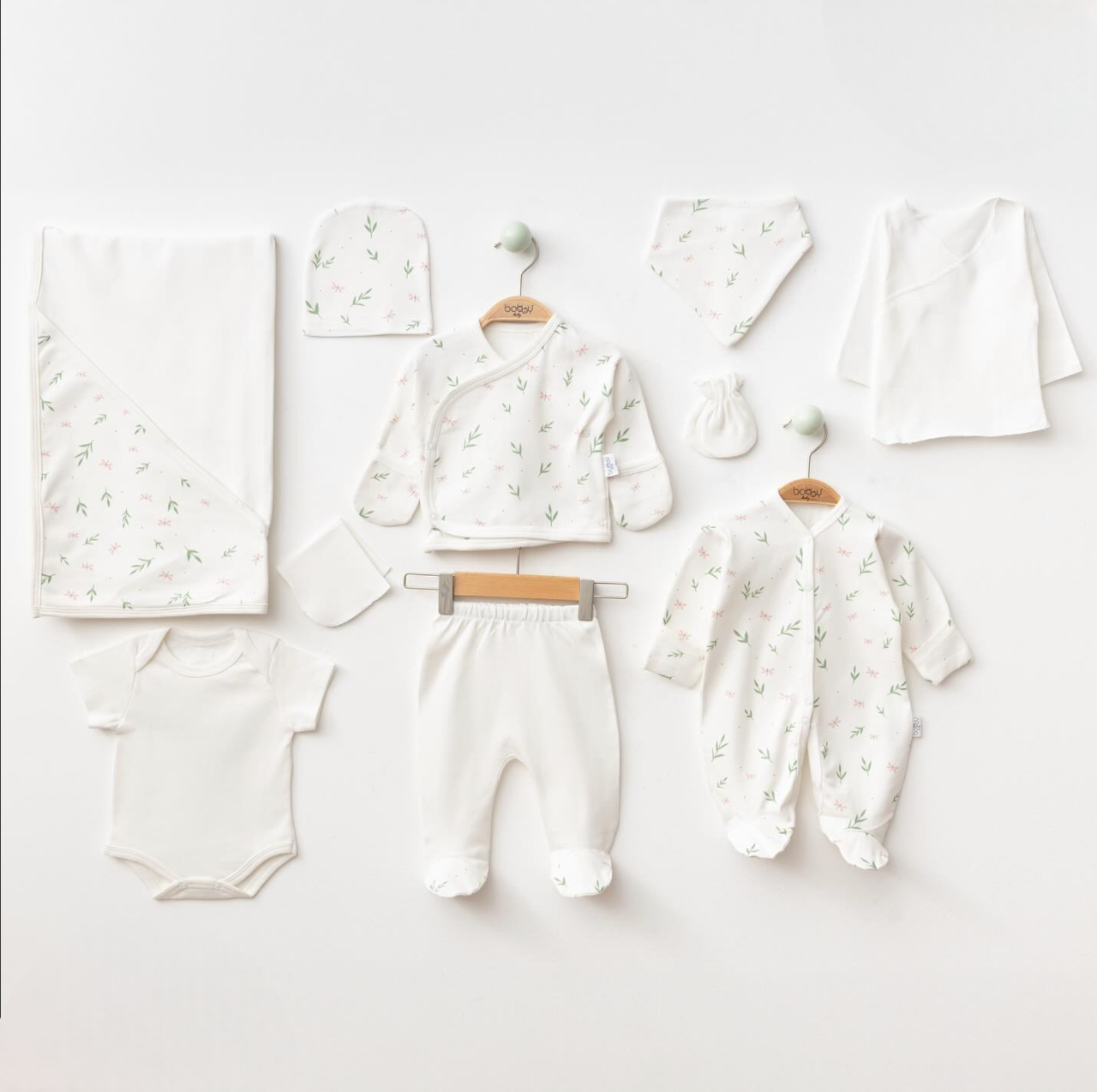 Leaf Kız Bebek 10'lu Hastane Çıkışı Zıbın Seti