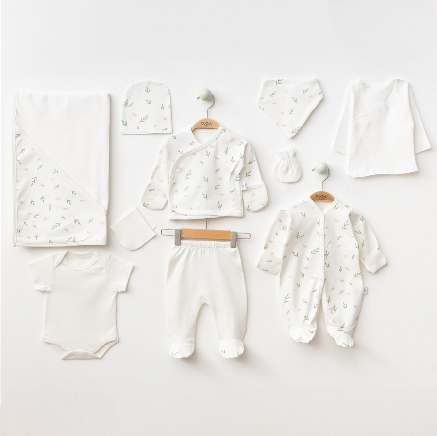 Leaf Kız Bebek 10'lu Hastane Çıkışı Zıbın Seti