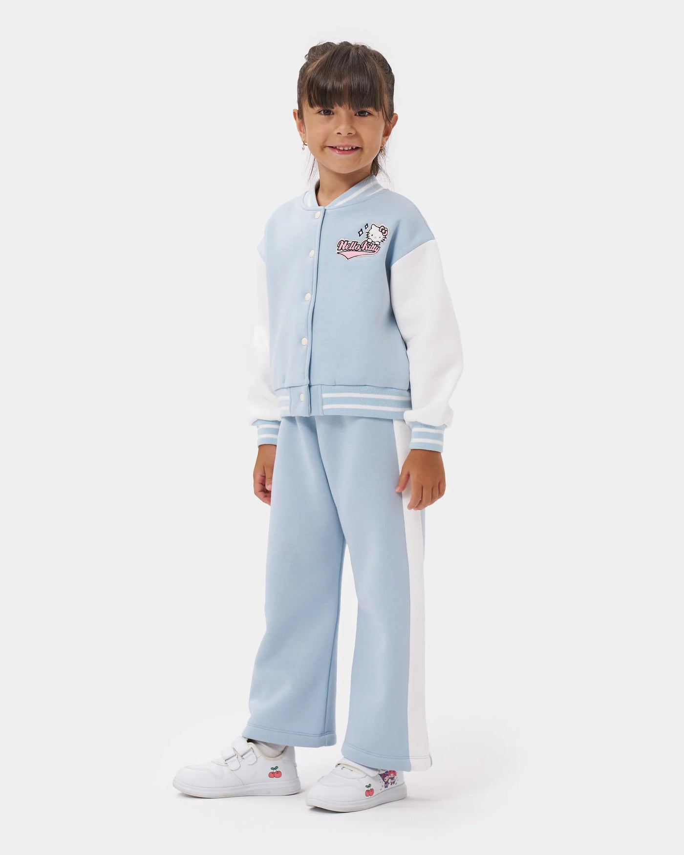 Hello Kitty Baskılı Kolej Ceketli Kız Çocuk Eşofman Takımı - Mavi