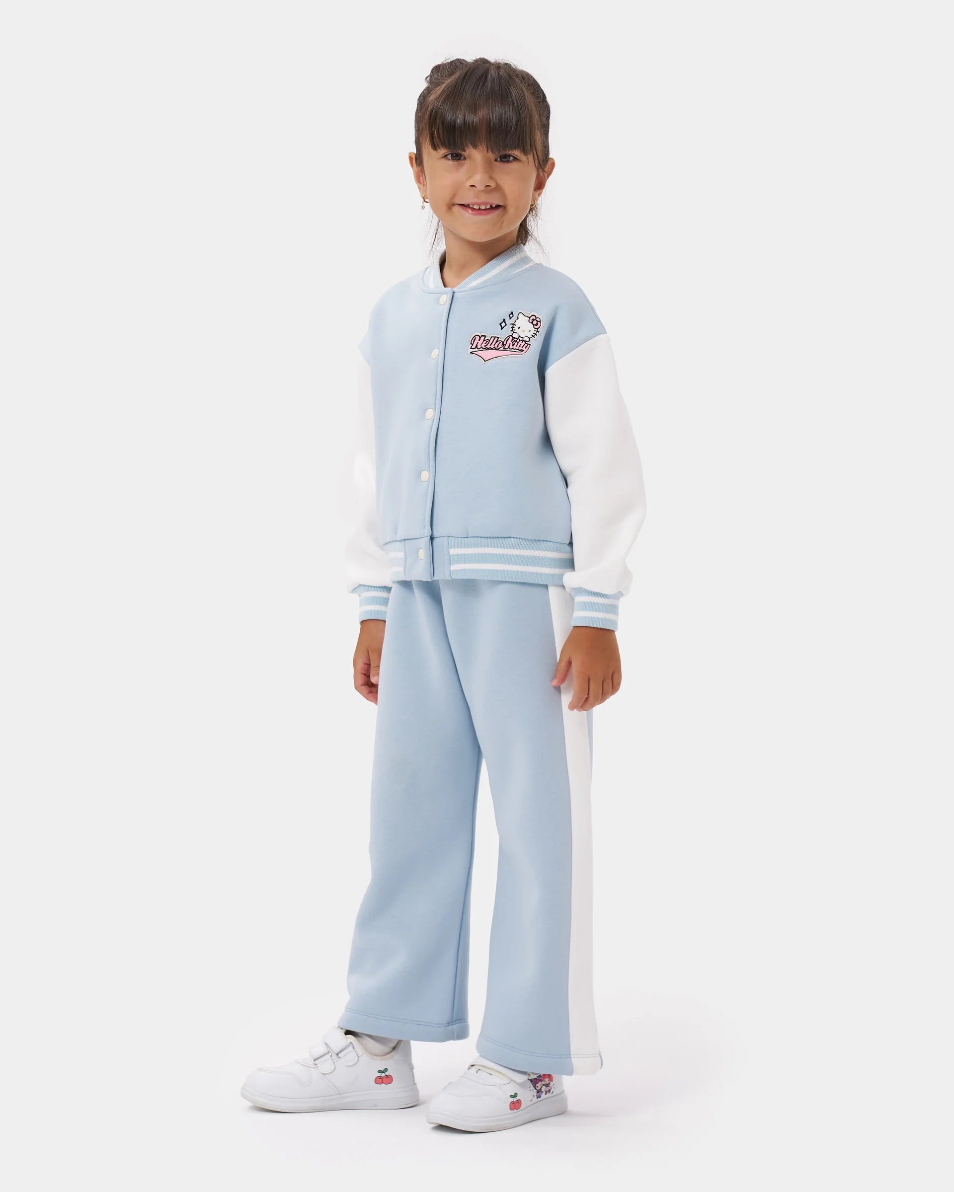 Hello Kitty Baskılı Kolej Ceketli Kız Çocuk Eşofman Takımı - Mavi