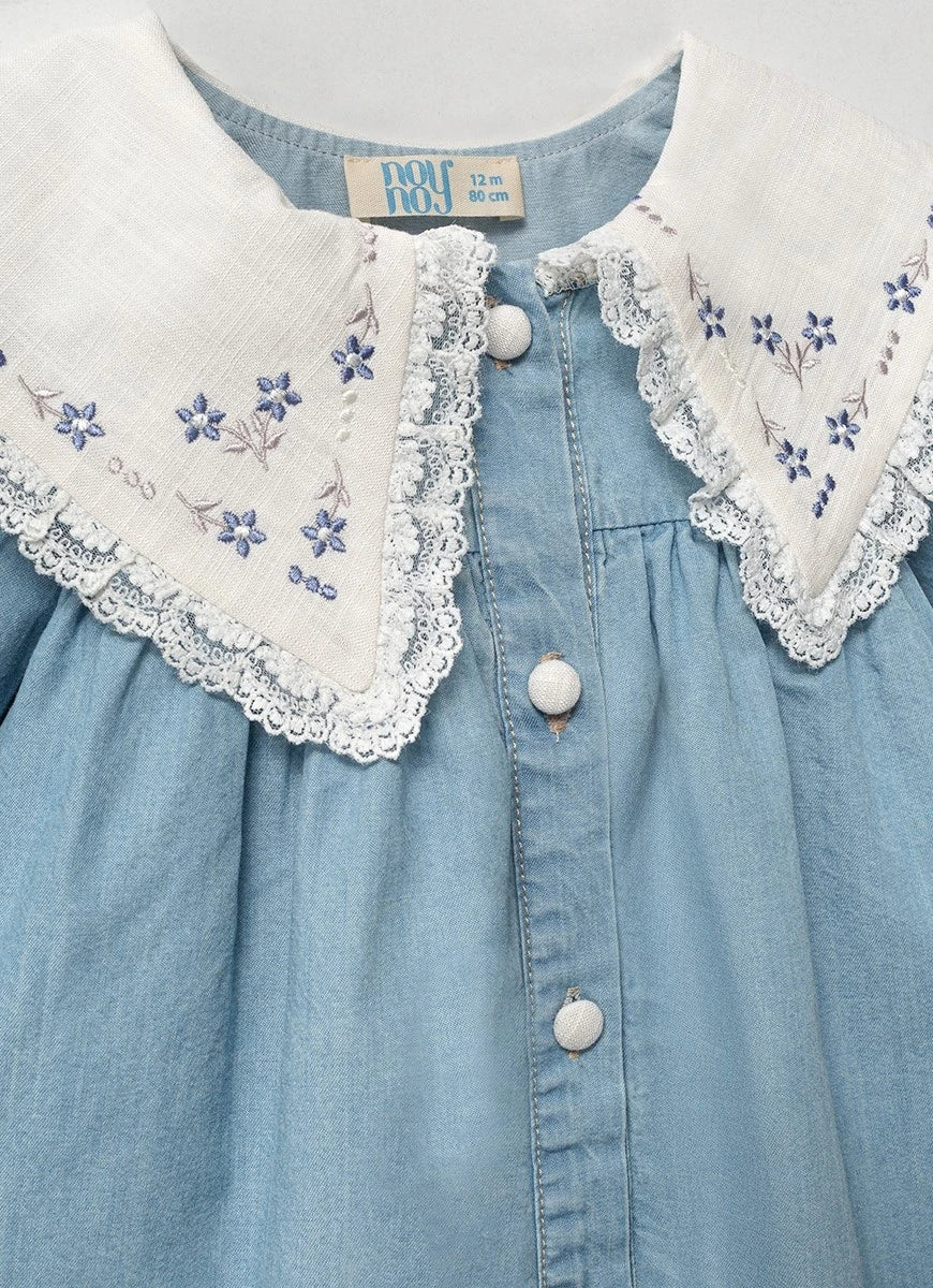 kız bebek kot elbise