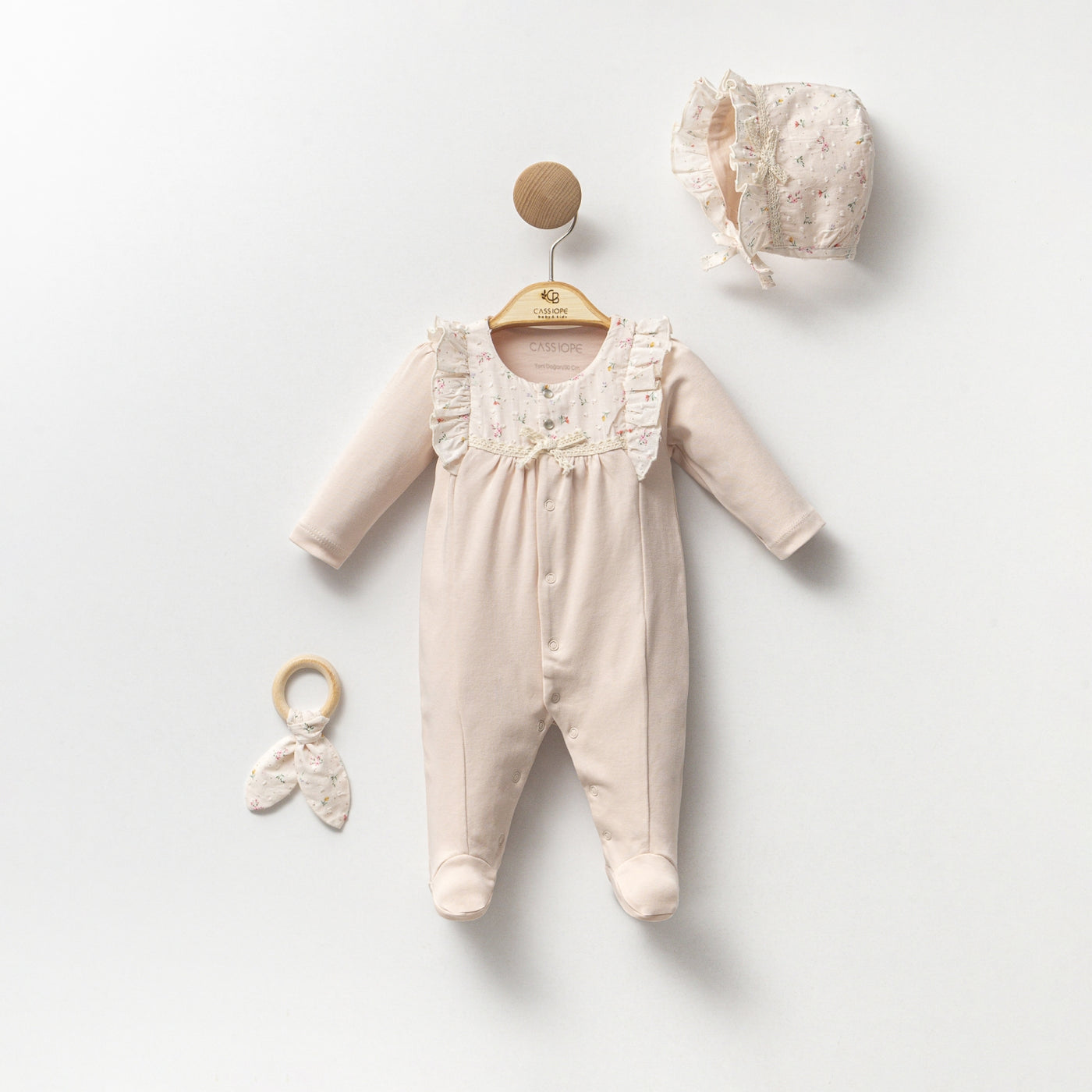 Çiçek Baskılı Fistolu Kız Bebek 10'lu Hastane Çıkışı