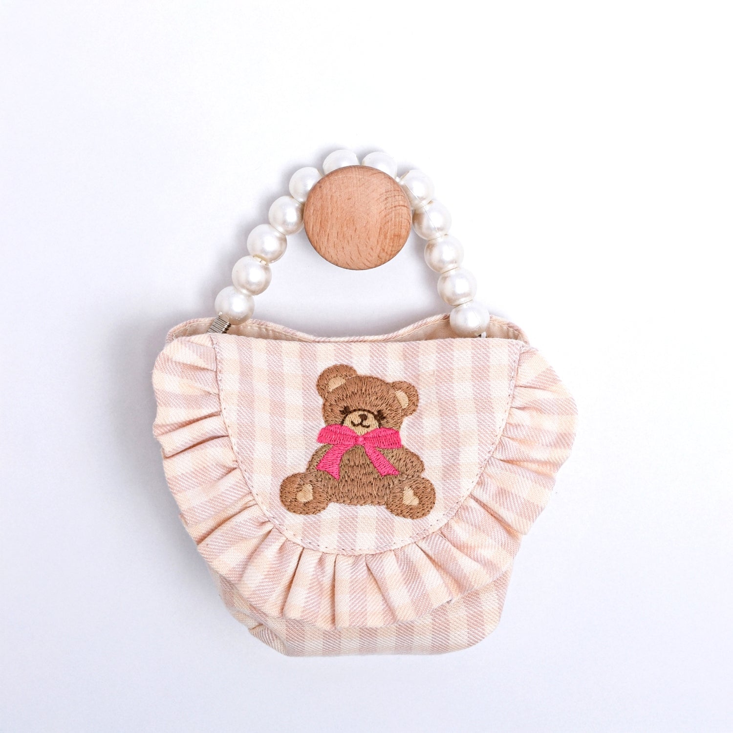 Amelie Kız Bebek Ekose Etek Gömlek Yelek Çanta 4lü Takım