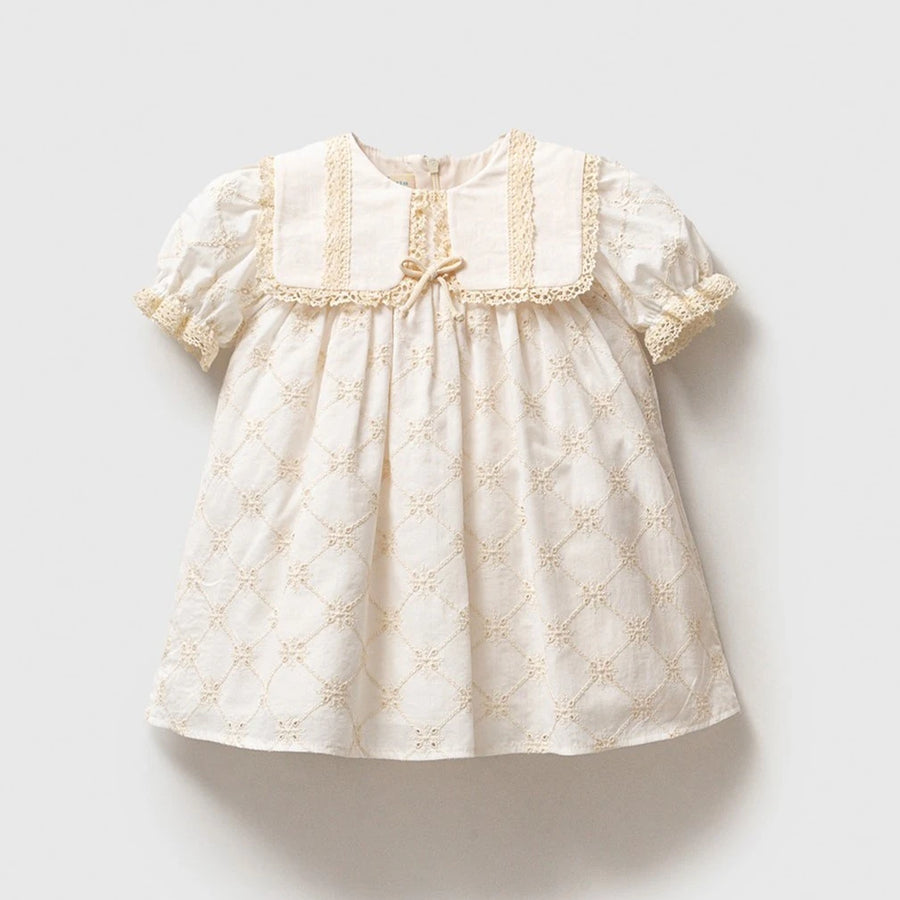 Lily Fisto Detaylı Brodeli Kız Bebek Elbise 